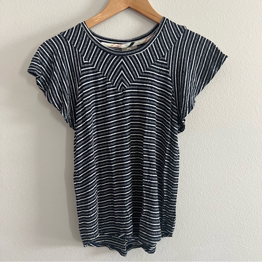 Striped Short Sleeve Tee - Black & White